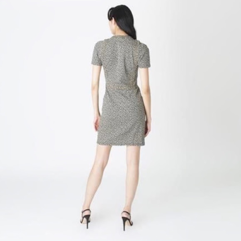 Sea New York Cheetah Animal Print Zip Midi Short Sleeve Dress XS - Picture 4 of 4